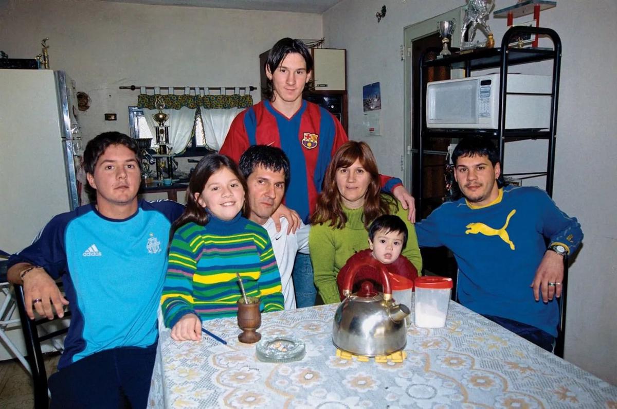 La familia Messi en sus inicios en Rosario.