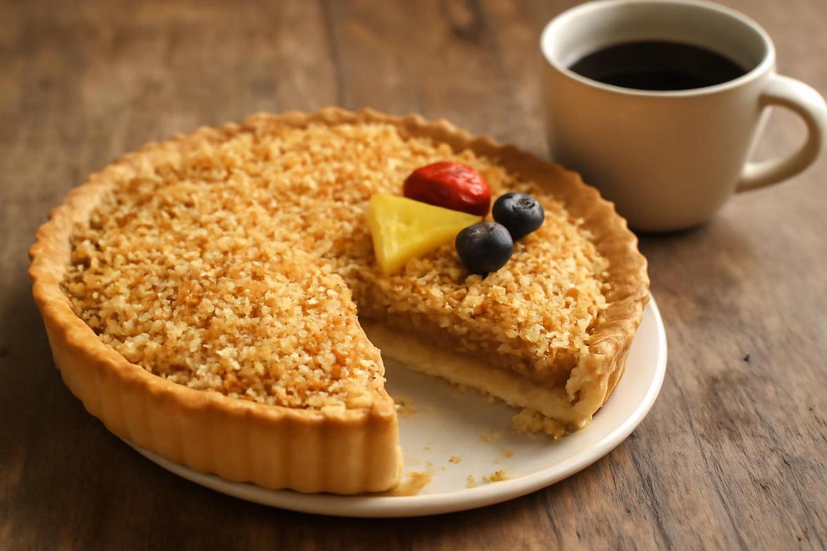 Tarta de coco y dulce de leche