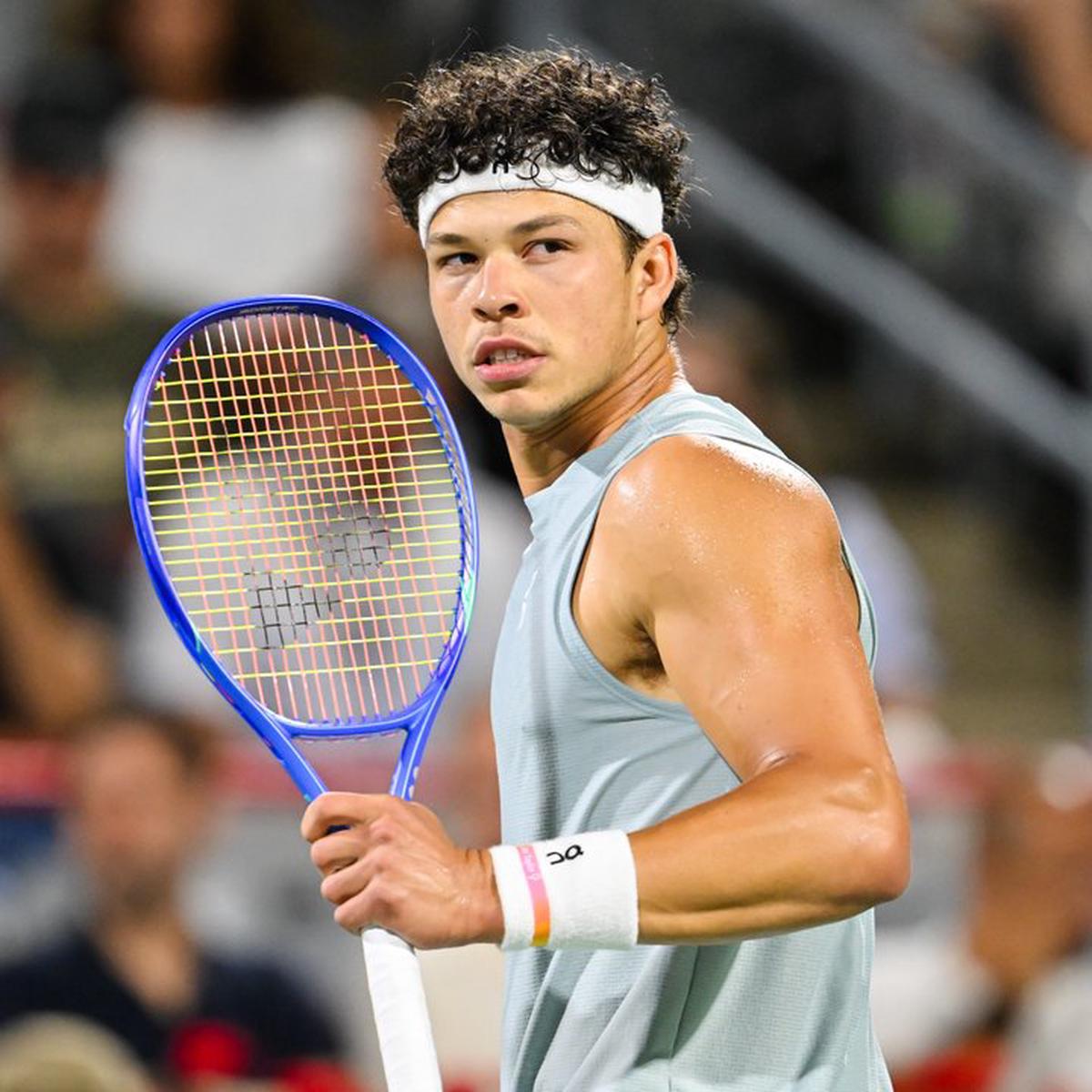 Ben Shelton durante su triunfo en la final de Montreal.
