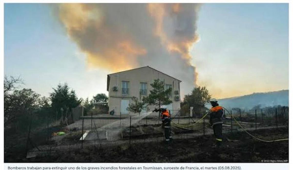 incendio forestal arrasa con el bosque de Fontainebleau
