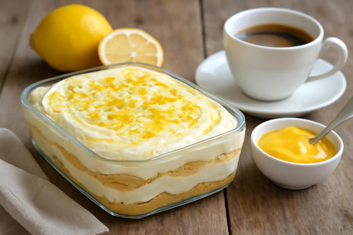 Delicioso tiramisú de limón para disfrutar en casa