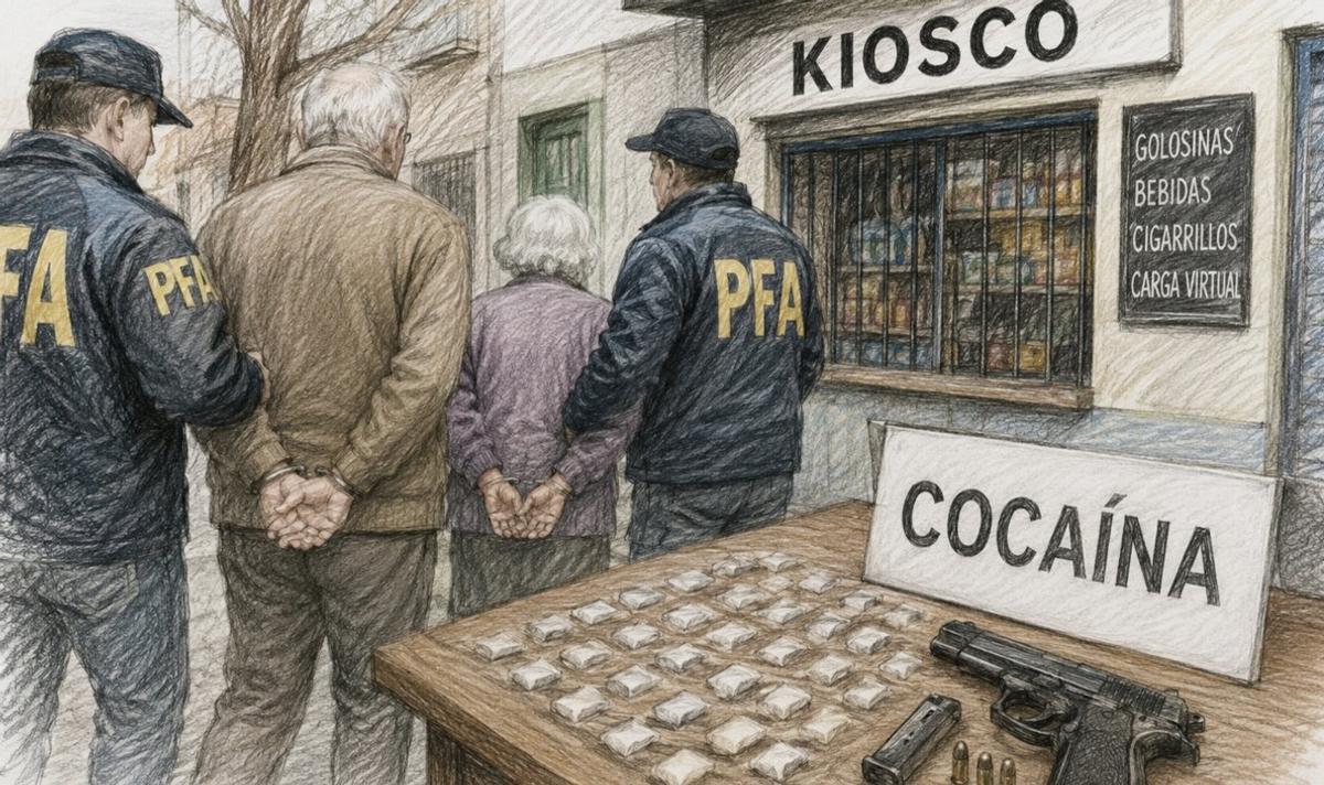 Detienen a pareja de 80 años en Mar del Plata por venta de cocaína