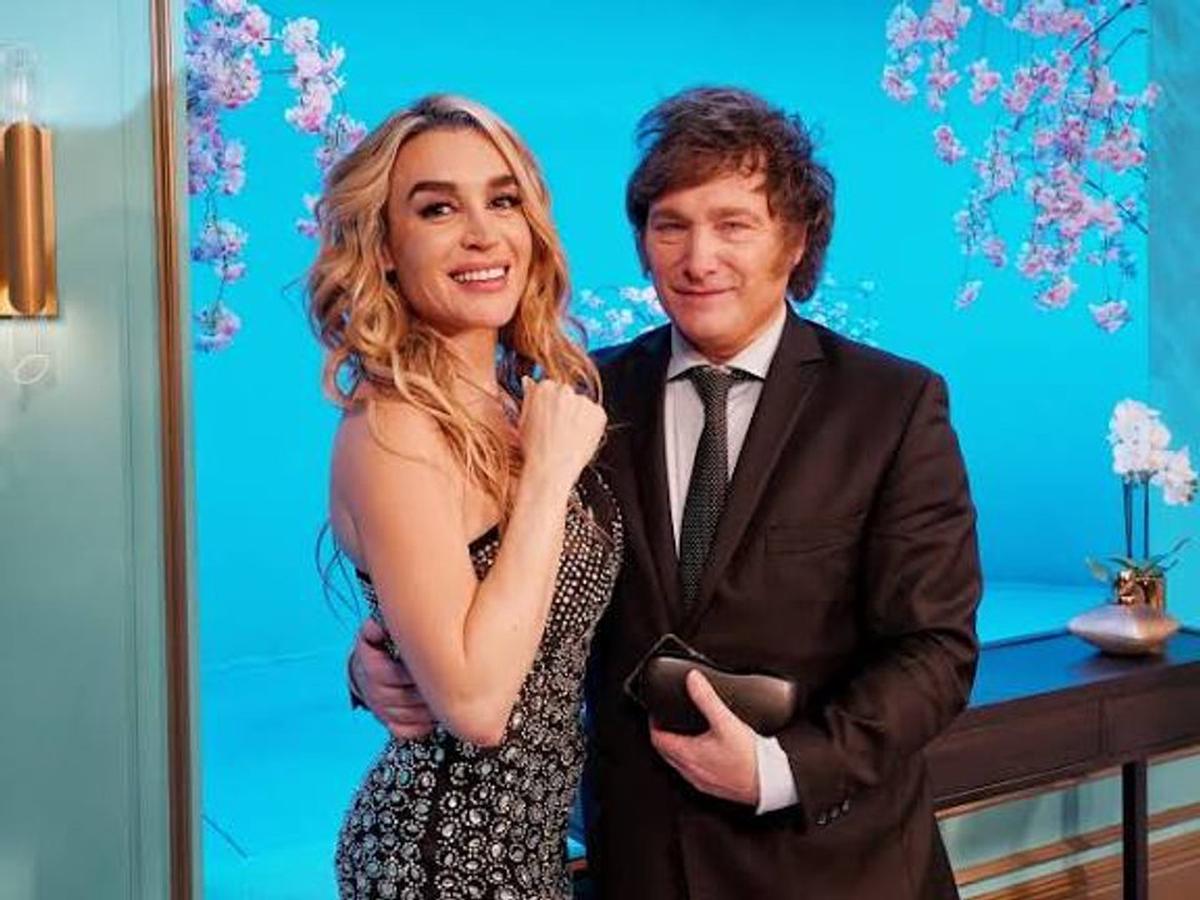 Fátima Florez y Javier Milei. Foto: Agencia NA (Captura)