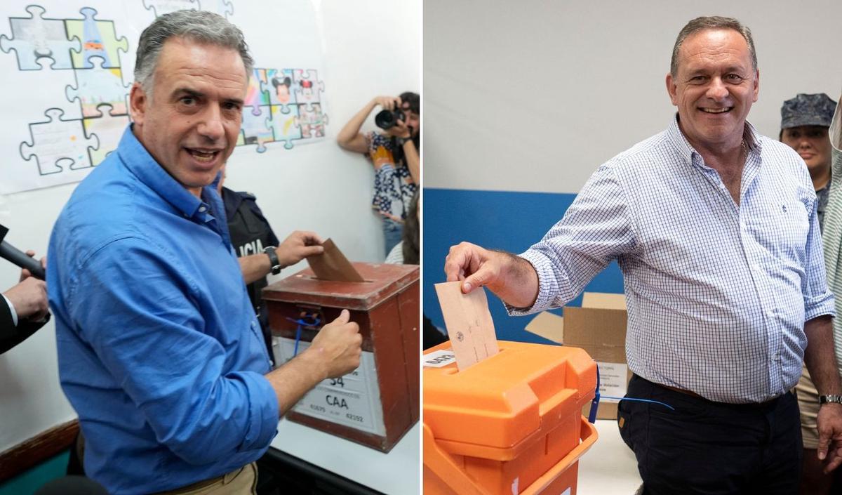 FOTO: Yamandú Orsi y Álvaro Delgado deberán medirse en un balotaje. 