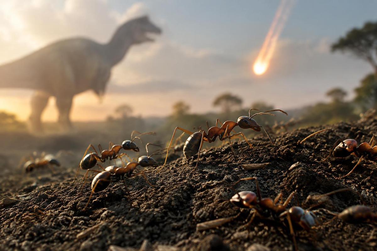 El asteroide y la evolución de las hormigas