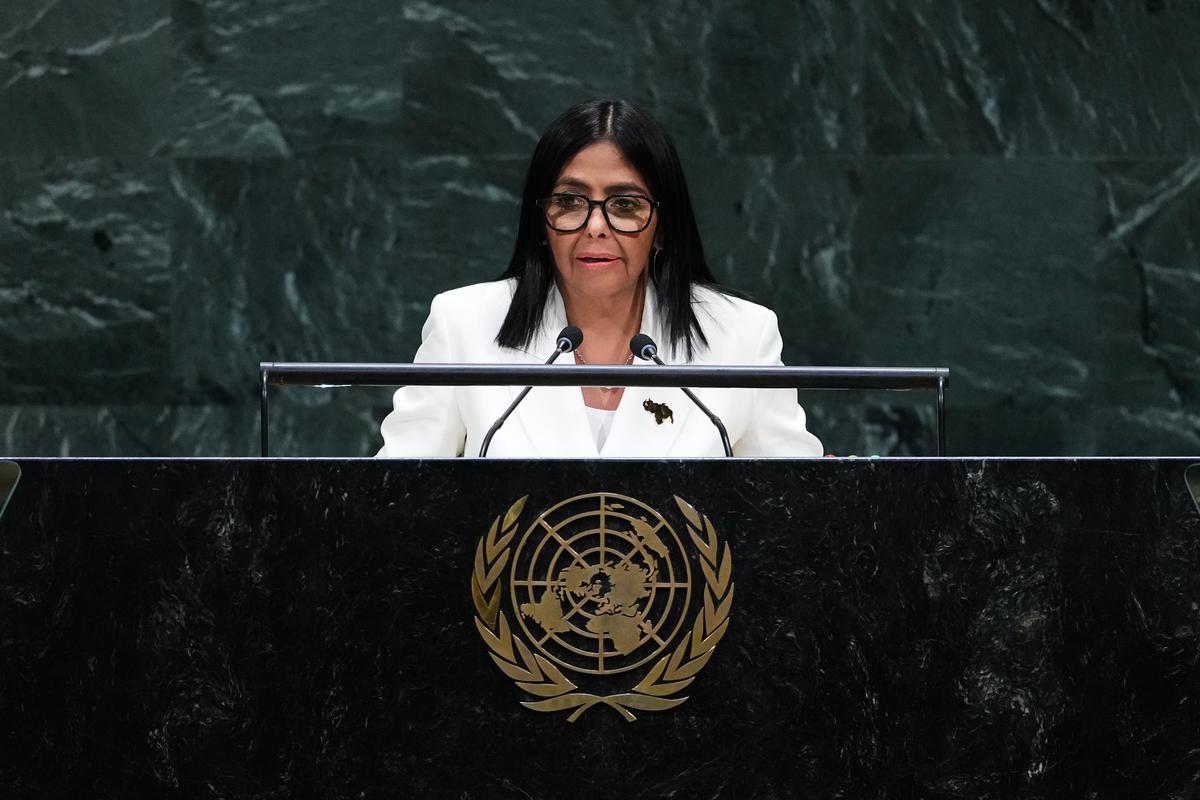 Ante la Asamblea de la ONU, la presidenta encargada de Venezuela agradece a Trump por retomar lazos