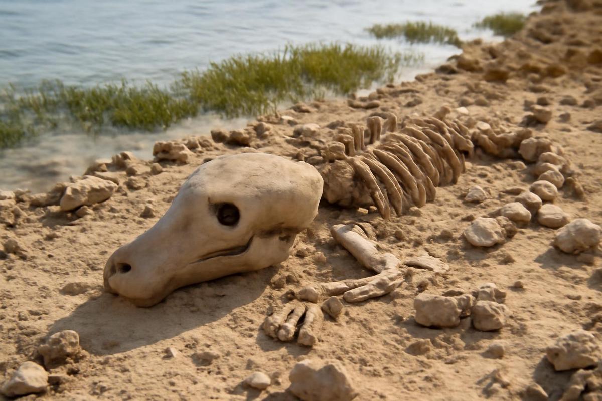 Reconstrucción artística de vacas marinas antiguas