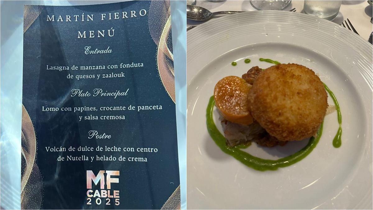 Menú de los Martín Fierro de Cable (Agencia NA)