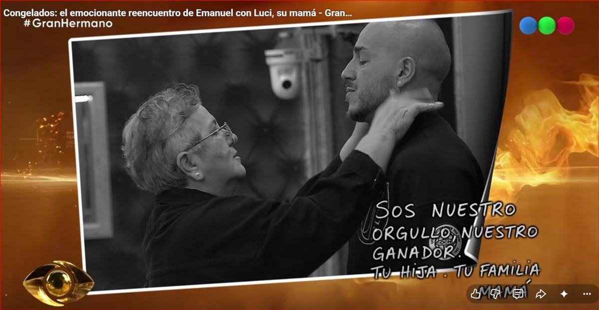 Momento emotivo en Gran Hermano.