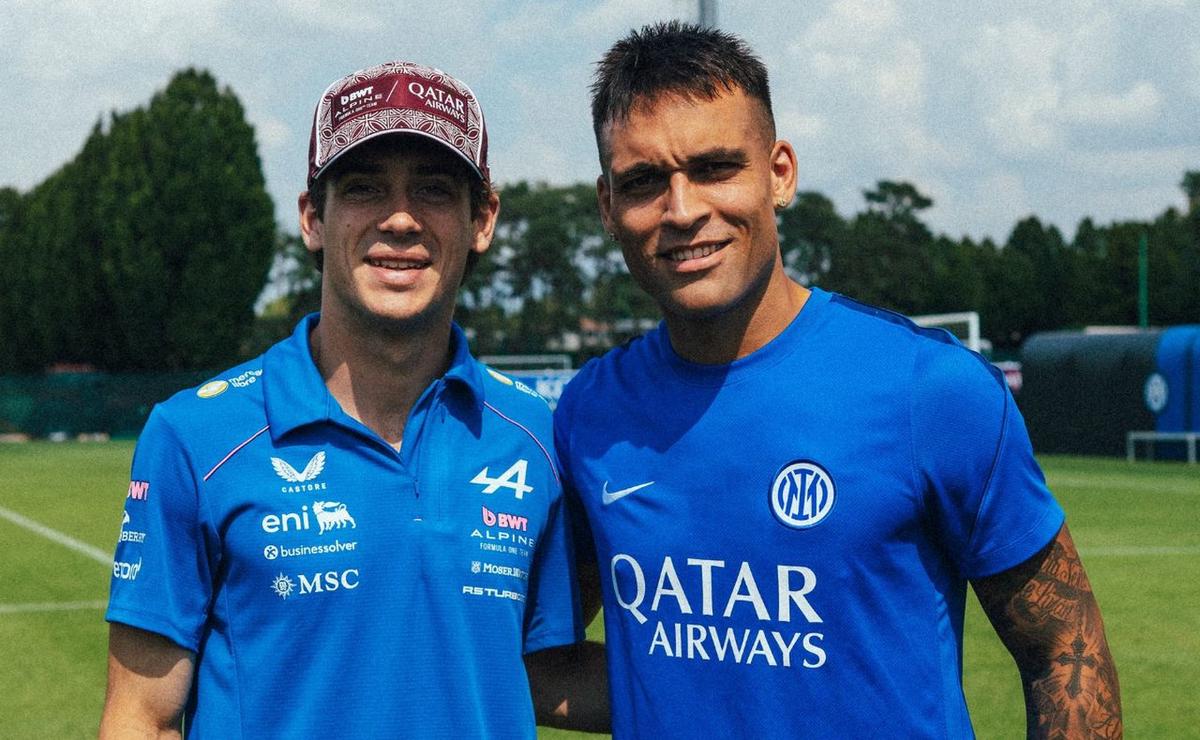 Franco Colapinto y Lautaro Martínez. (Foto: Alpine)