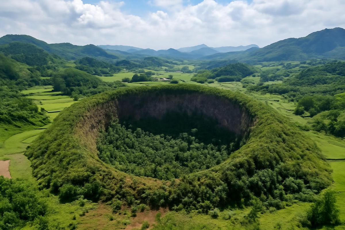 Cráter Jinlin en Guangdong, China