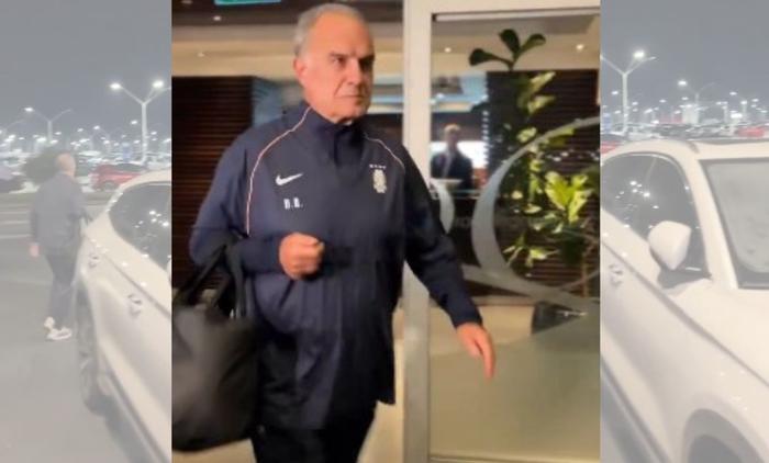 De madrugada, solo y en silencio: así llegó Bielsa a Uruguay tras la eliminación