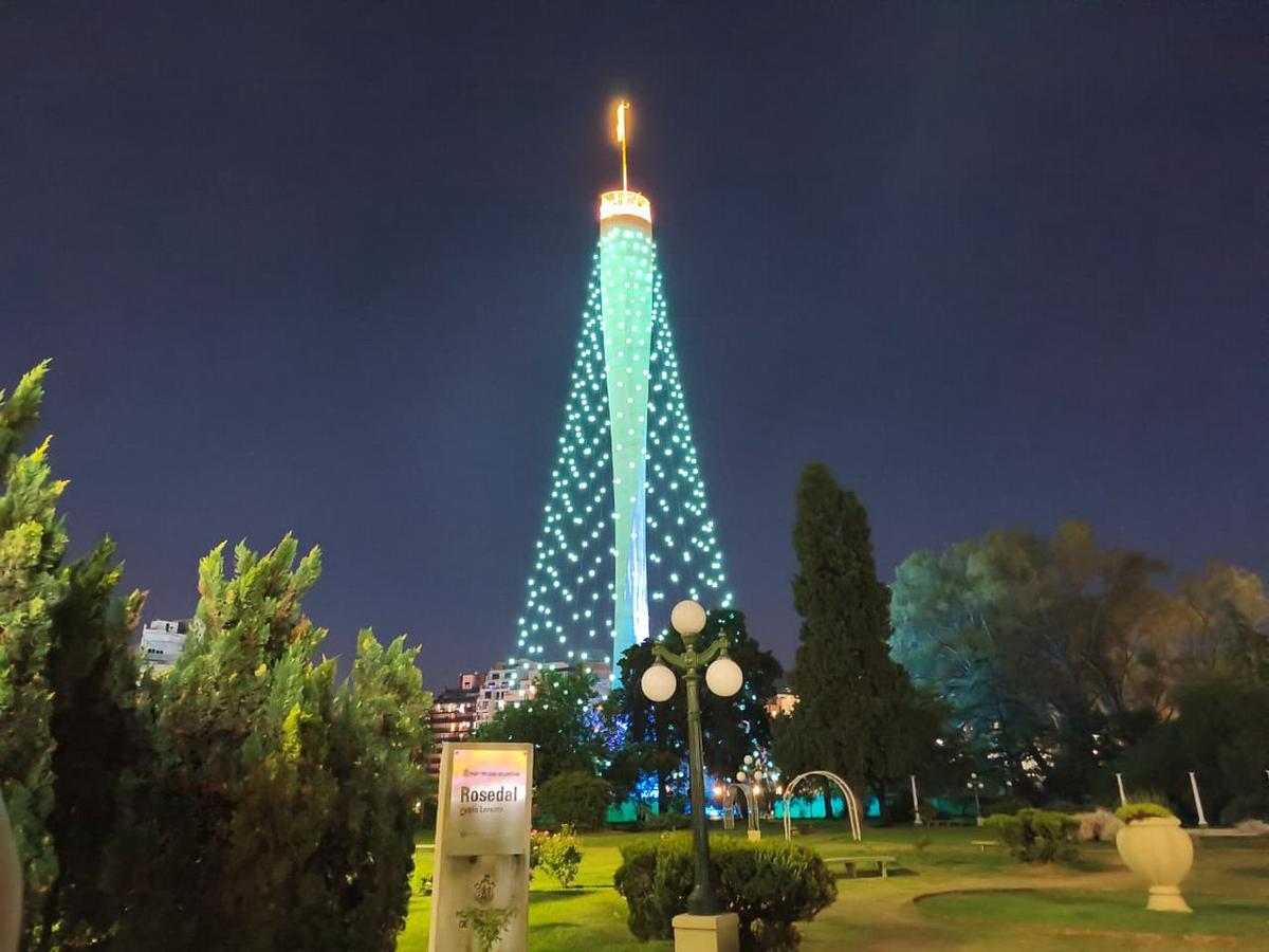Ya está encendido el árbol de Navidad en Córdoba. (Foto: Ignacio González/Cadena 3)