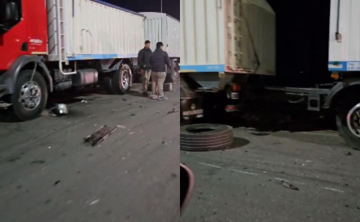 Captura de video del accidente en Autopista Rosario-Córdoba.