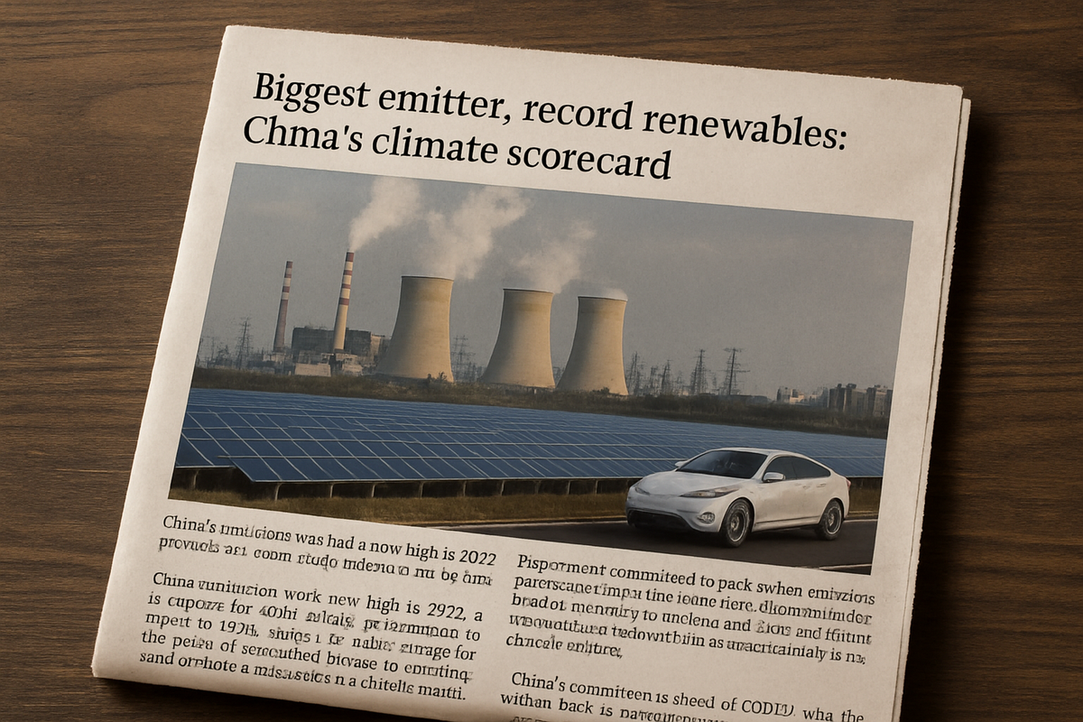 China, el mayor emisor, avanza en energías renovables y vehículos eléctricos