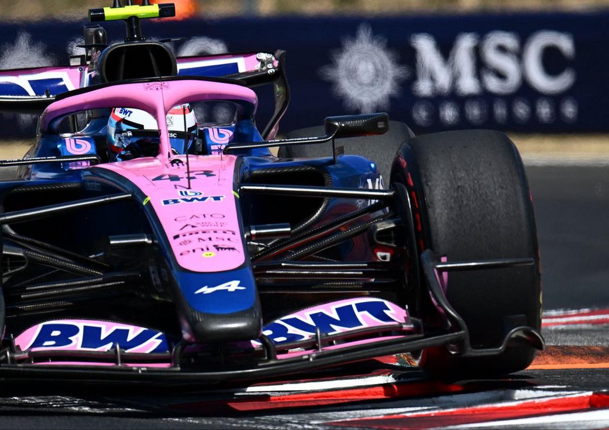 Colapinto durante el GP de Hungría.