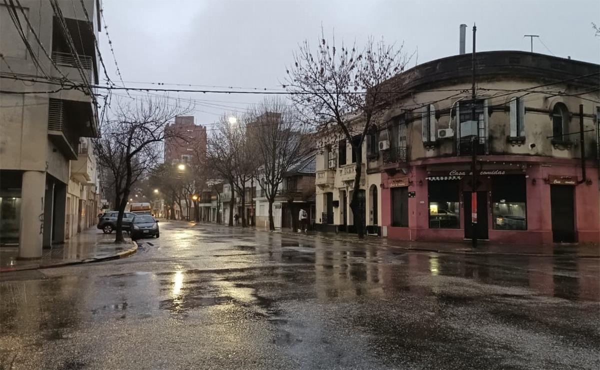 Lluvia en Rosario.