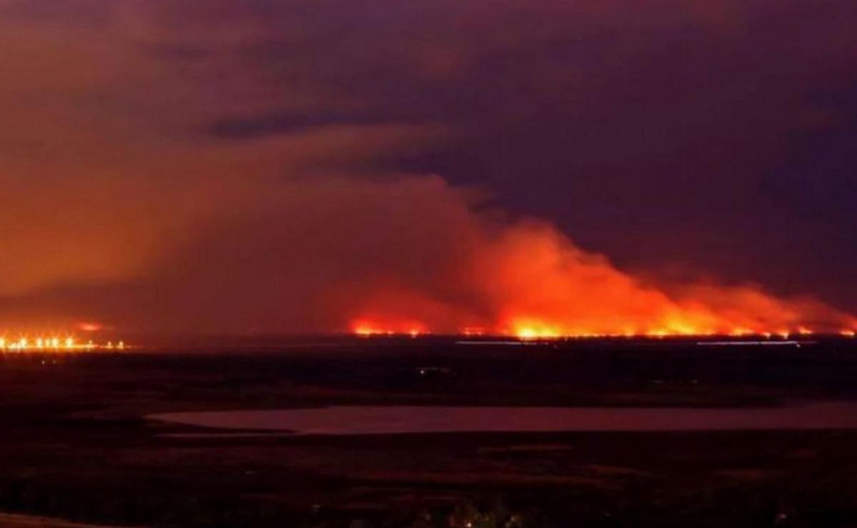 FOTO: Incendios en la zona de las islas del Delta del Paraná.