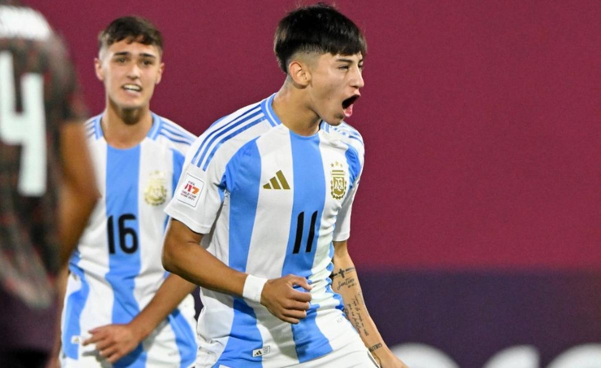Ramiro Tulián marcó un golazo para el seleccionado juvenil (Foto: @fifaworldcup_es)