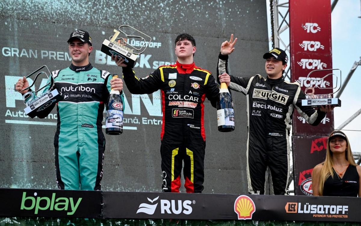 Moscardini, Dianda y Chansard, el podio del TCP en Paraná