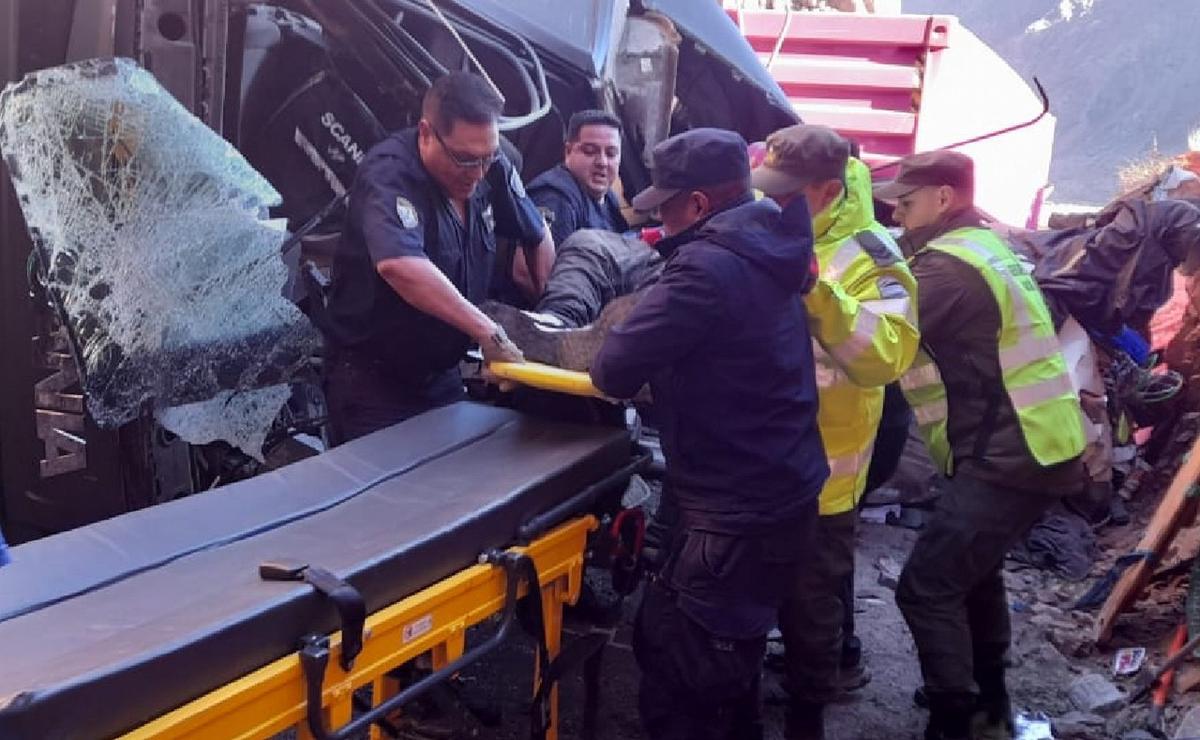 FOTO: Vuelco fatal en la Ruta Nacional 7, en Mendoza. (Foto: gentileza Policía)