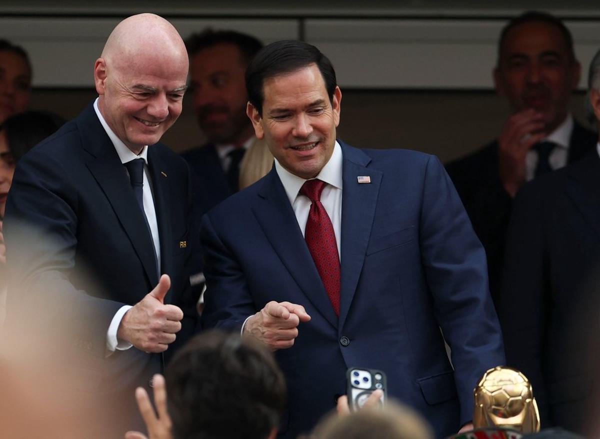 Giani Infantino durante la tercera inauguración del Mundial. Foto: Agencia NA (XINHUA).