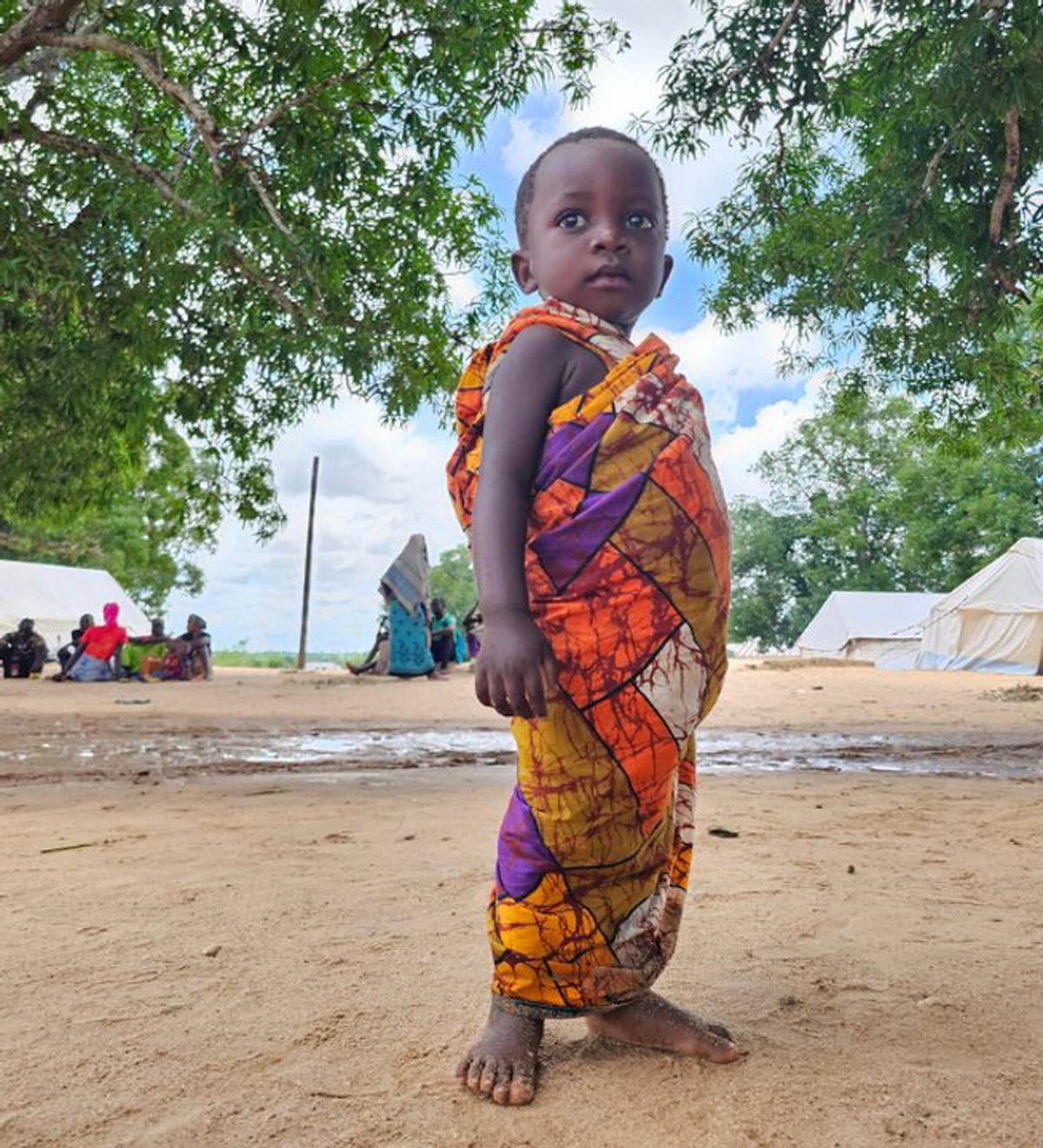 Amina, la mozambiqueña que huyó de la muerte y desolación y se convierte en símbolo de la necesidad de ayuda humanitaria. (Foto Agencia Noticias Argentinas/Fundación ACNUR).