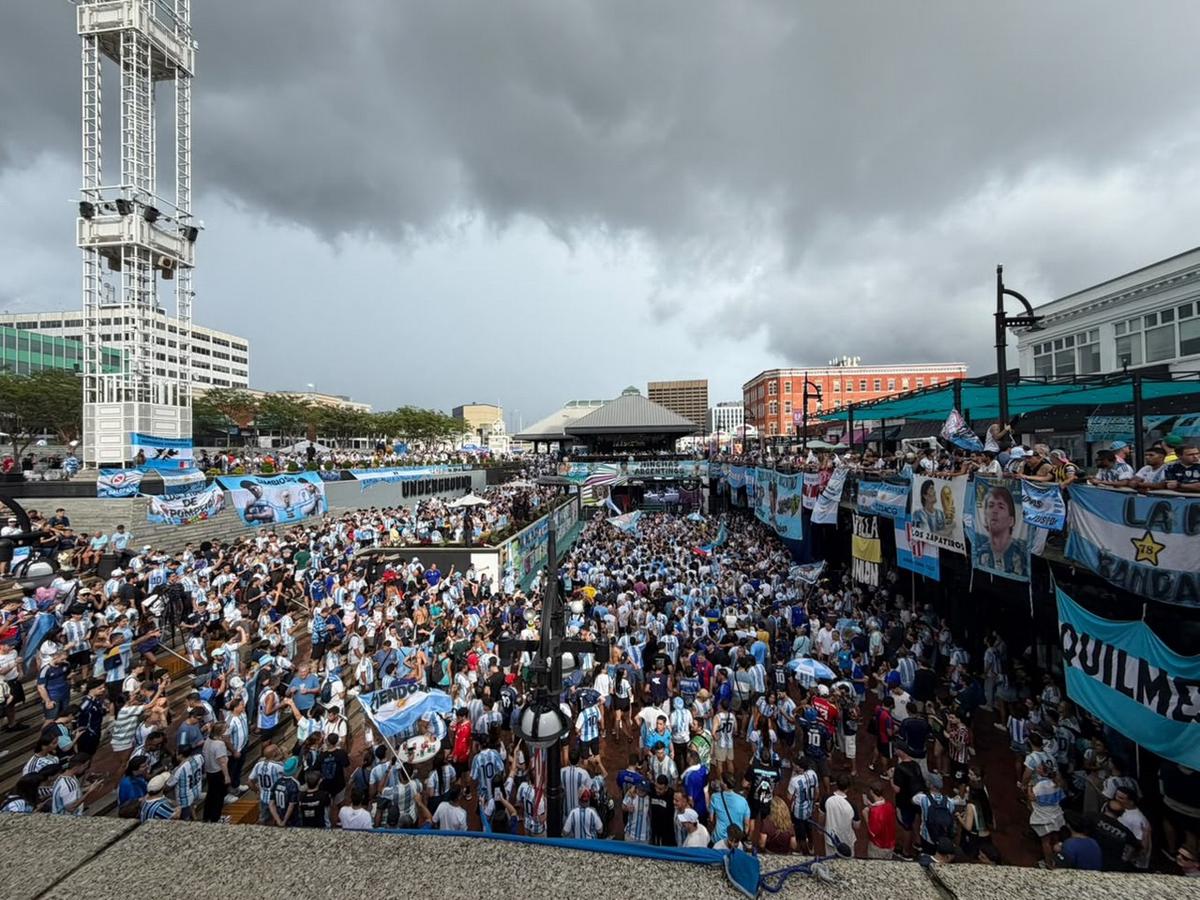 Banderazo argentino en Atlanta. 