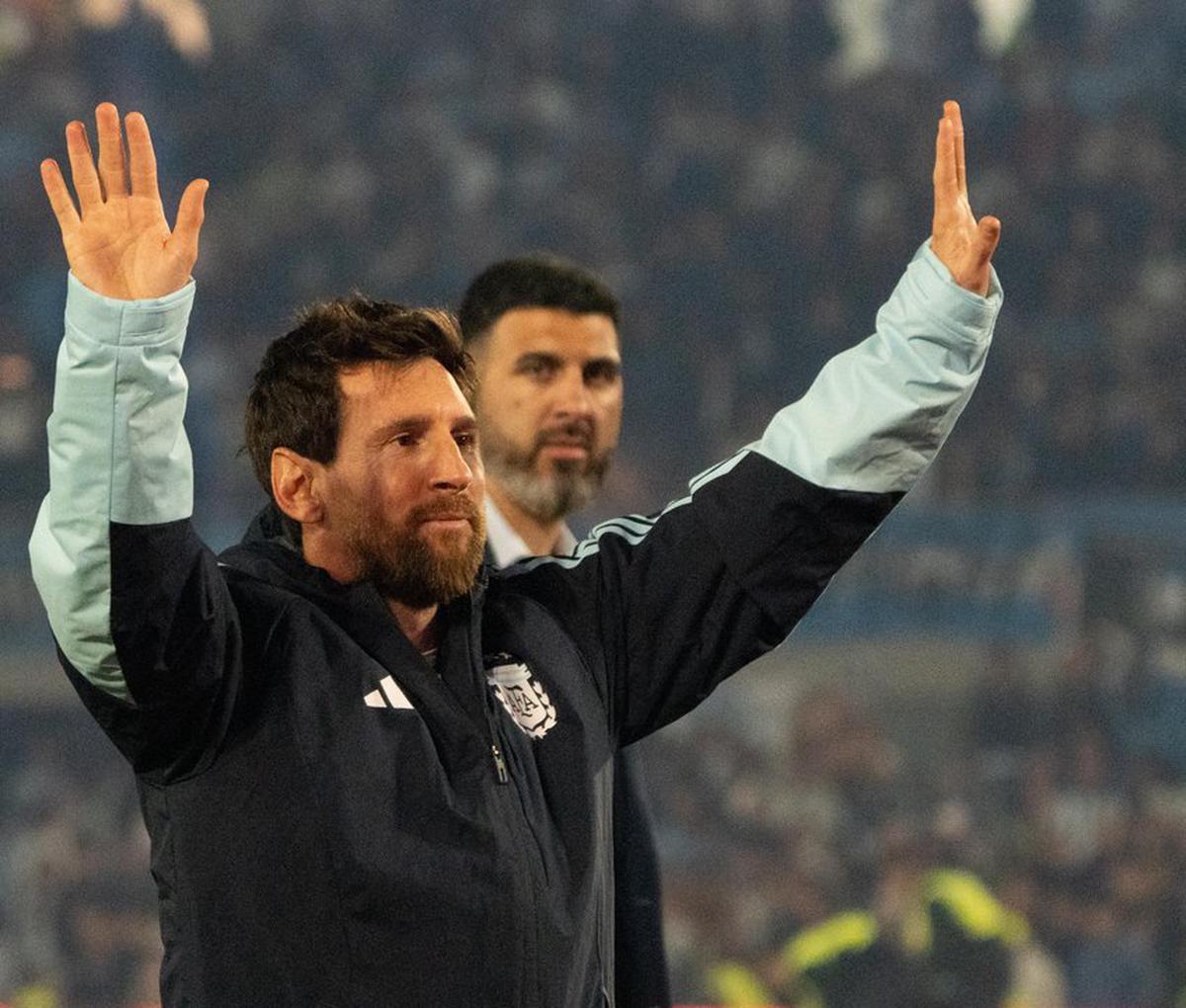 Lionel Messi, en su despedida del conjunto nacional.
