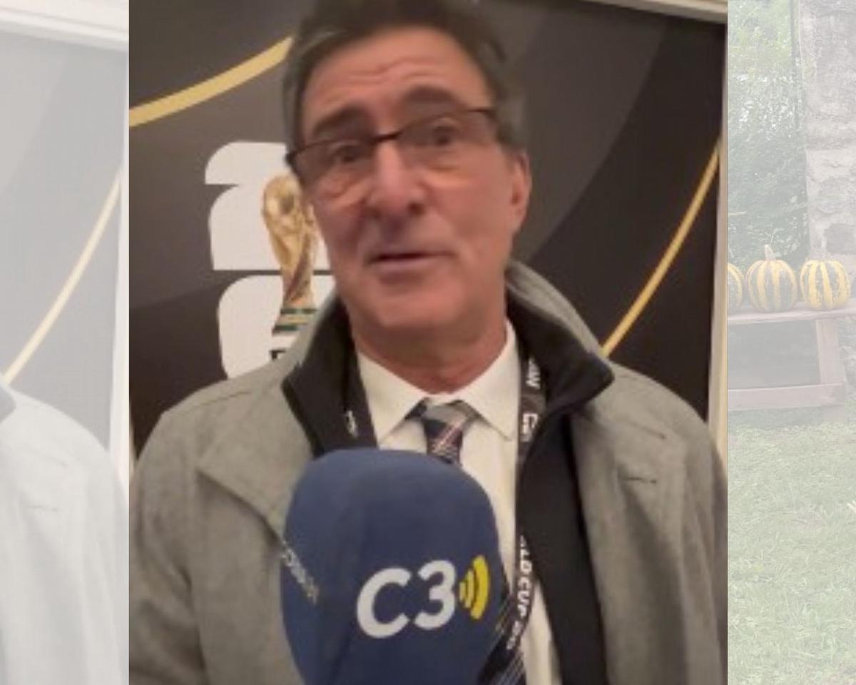 Mario Kempes, en el sorteo.