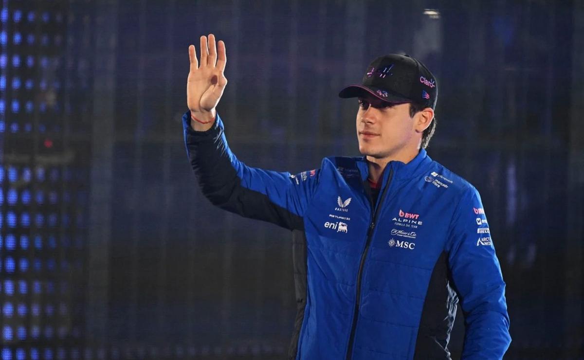 Franco Colapinto, en la presentación del nuevo auto de Alpine.