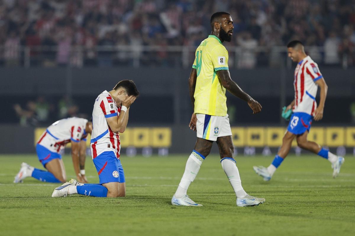 FOTO: Paraguay dio el golpe y venció a Brasil en Asunción. Foto: Conmebol.