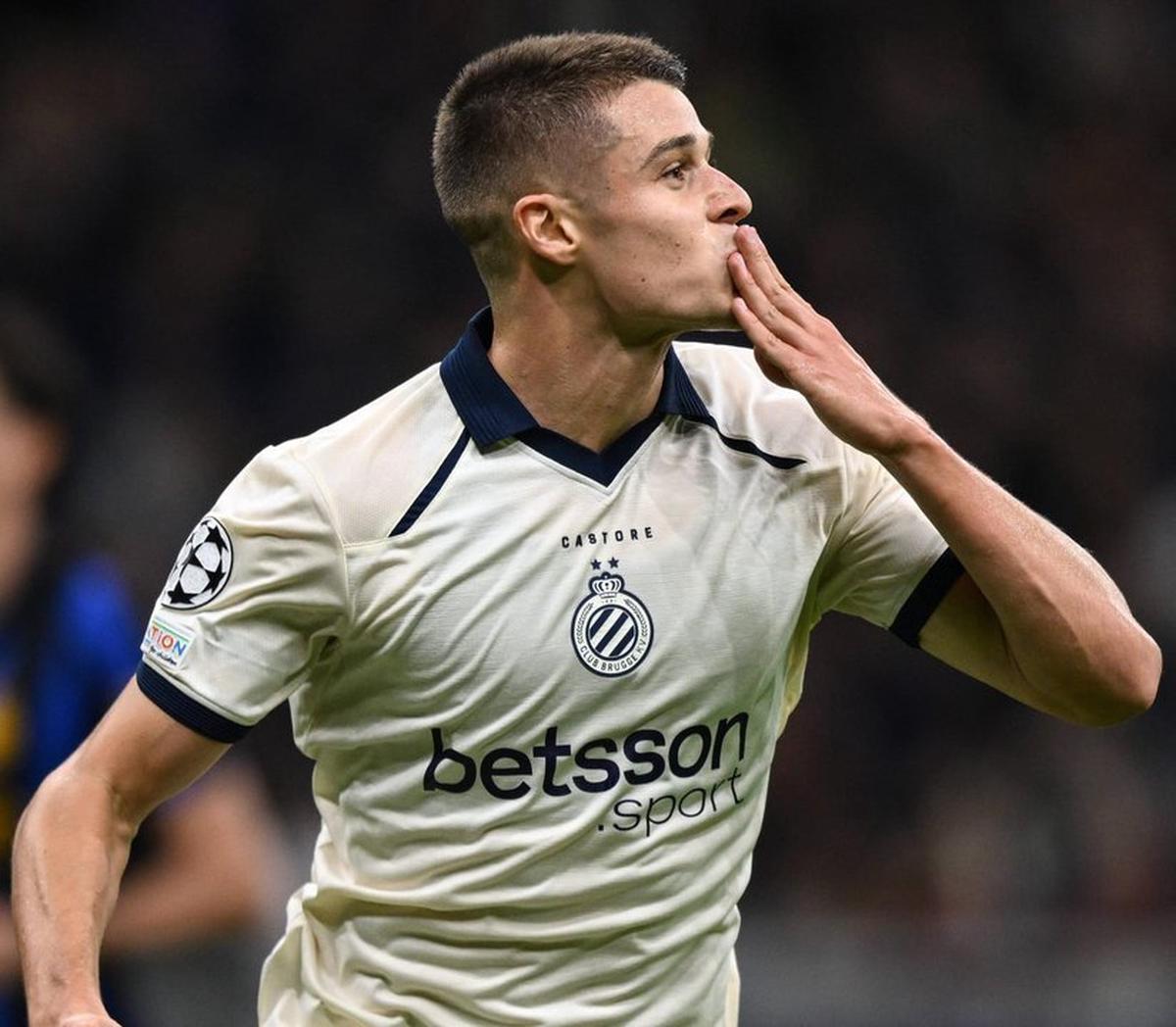 Nicolo Tresoldi, figura para el Brujas en la Champions League.