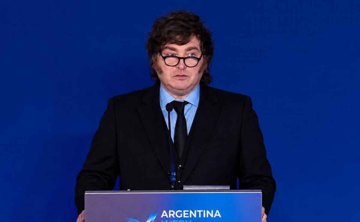Javier Milei durante la Argentina Week en París.