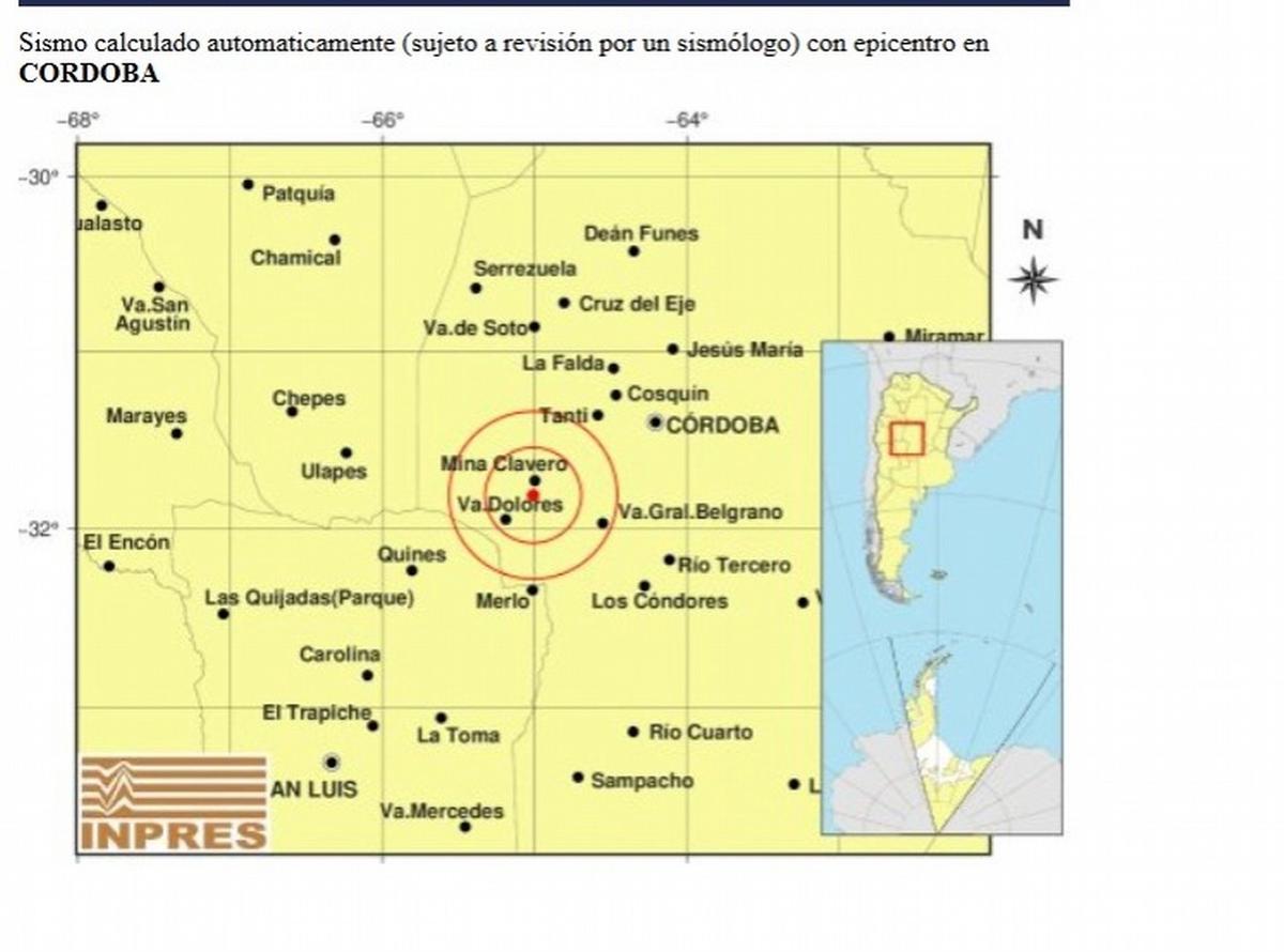 Sismo registrado este sábado 23 de mayo.