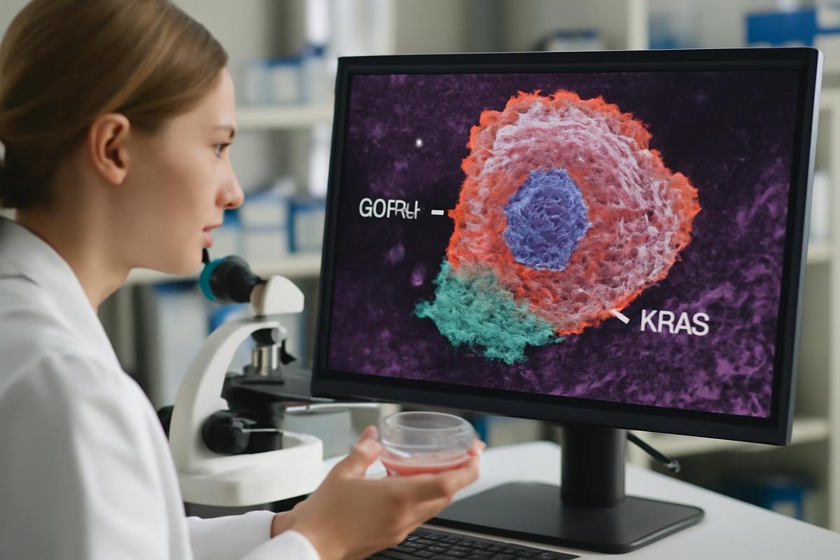 Células de cáncer de páncreas bajo estudio