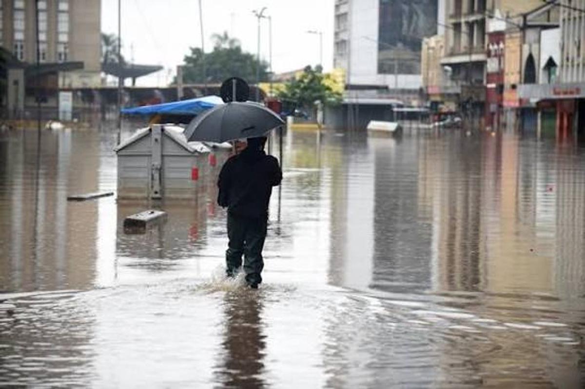 El sur de Brasil, otra vez afectado por intensas lluvias.
