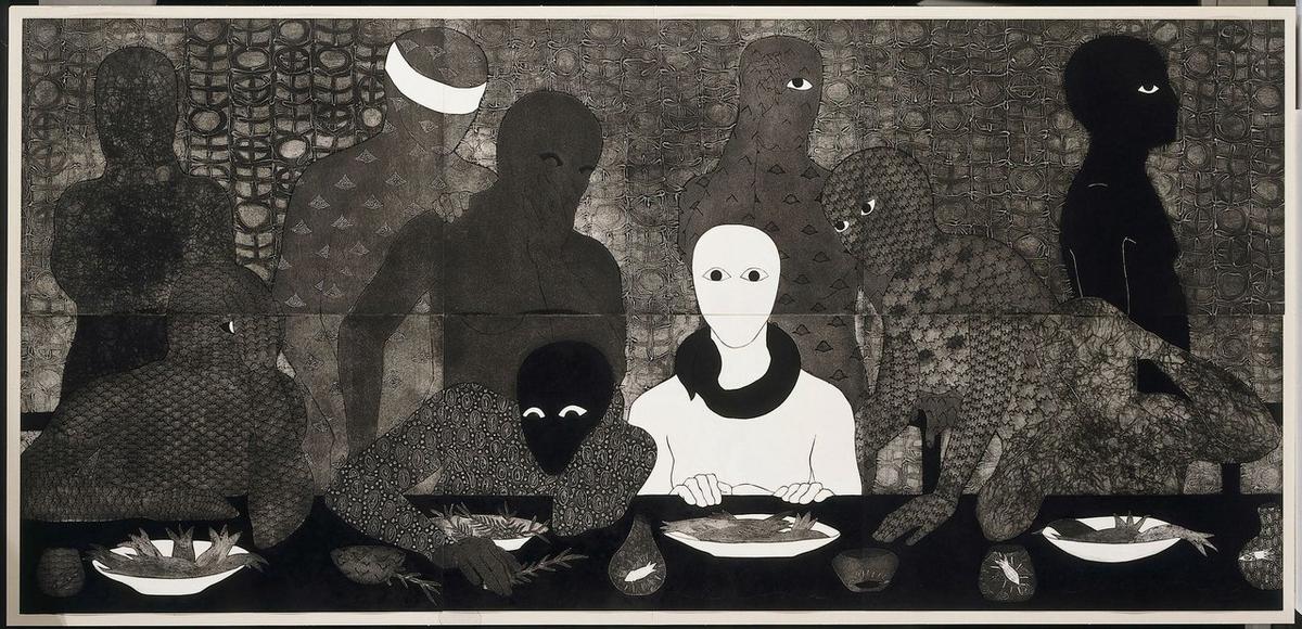 Belkis Ayón. La cena, 1993. Colección Eduardo F. Costantini