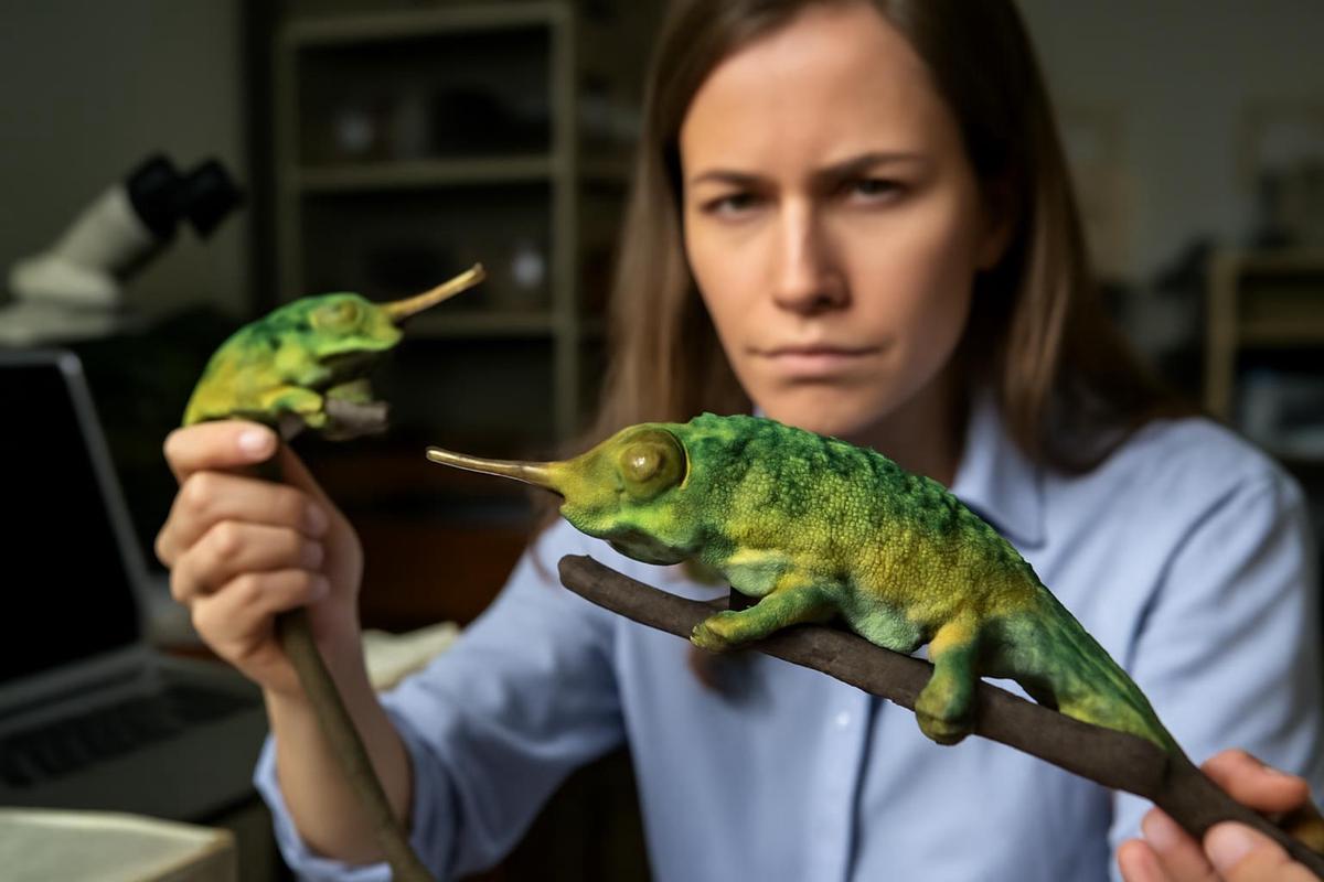 Camaleón Pinocchio, una especie recién descubierta