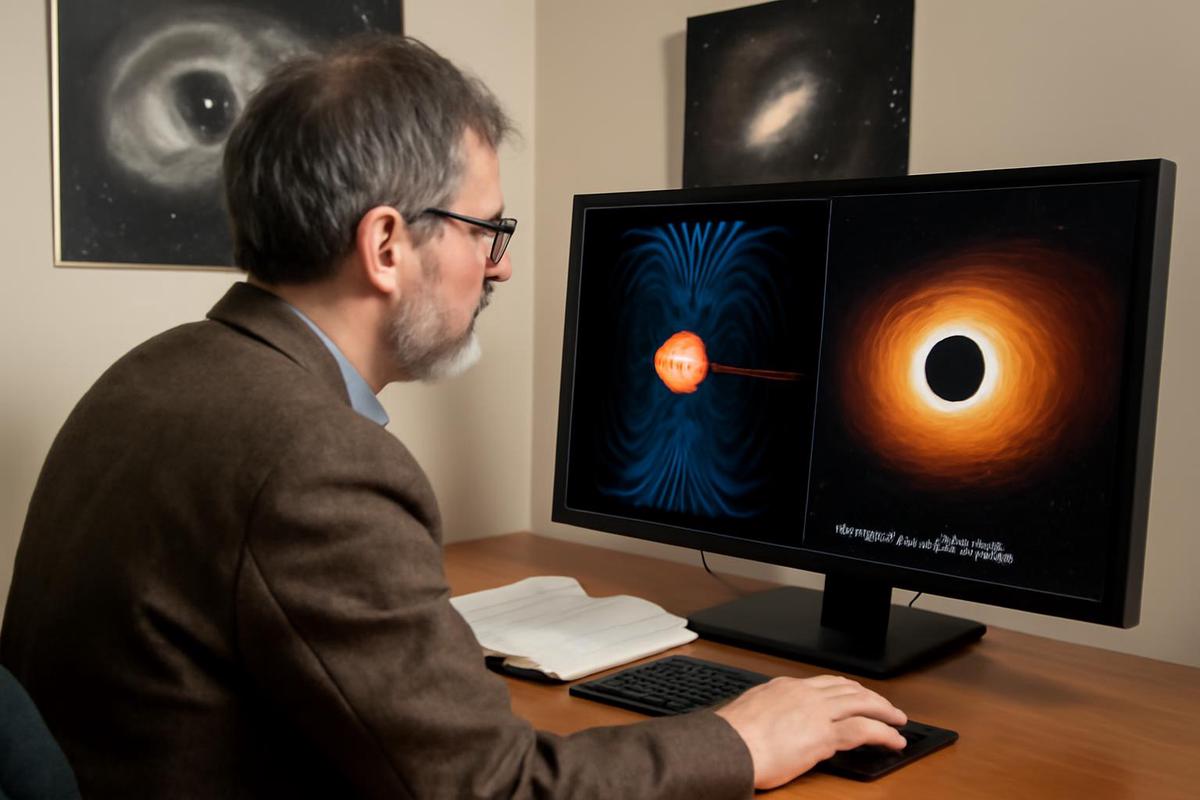 Simulación de la formación de un agujero negro