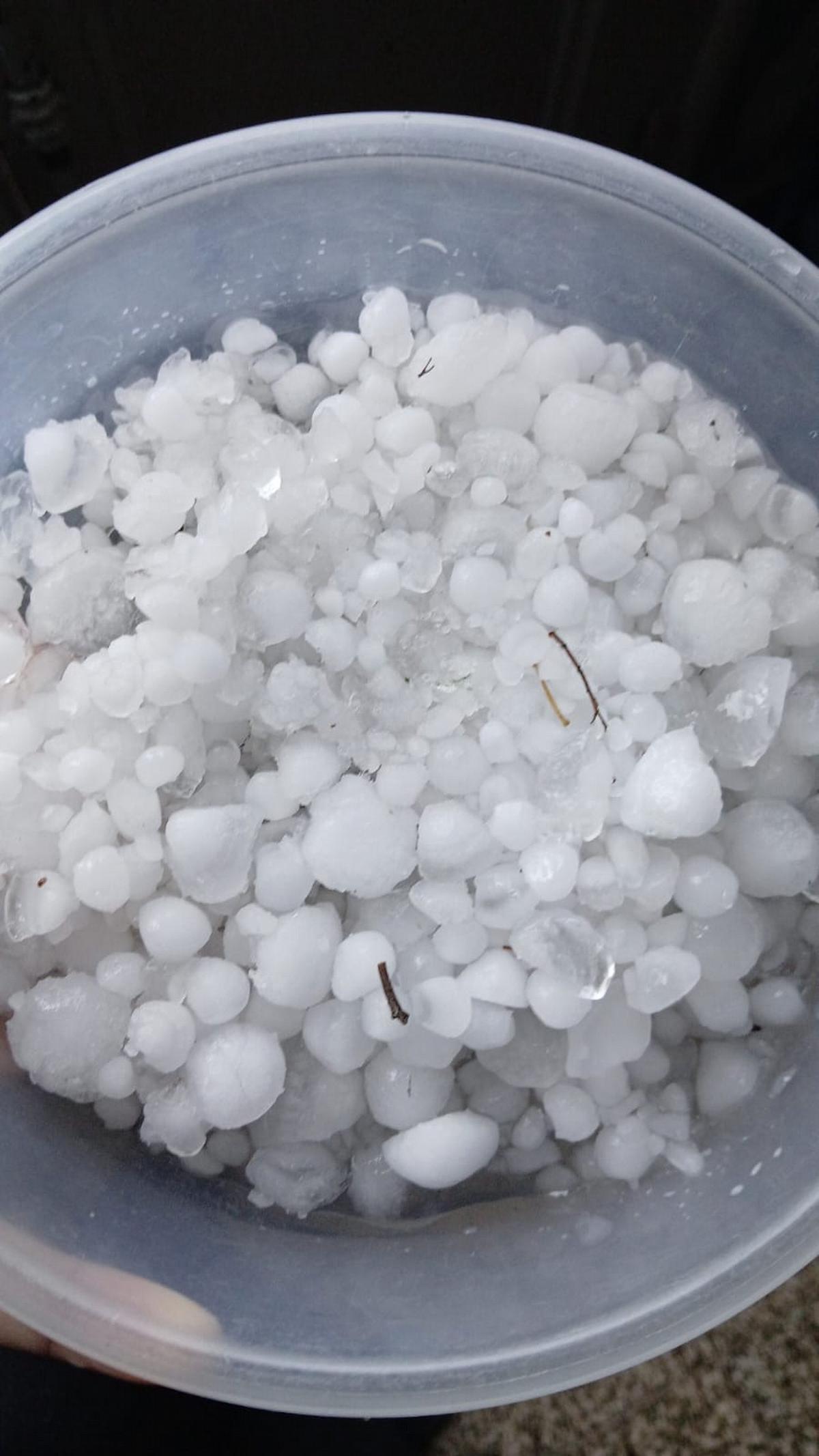 Intensa granizada en Marcos Juárez.