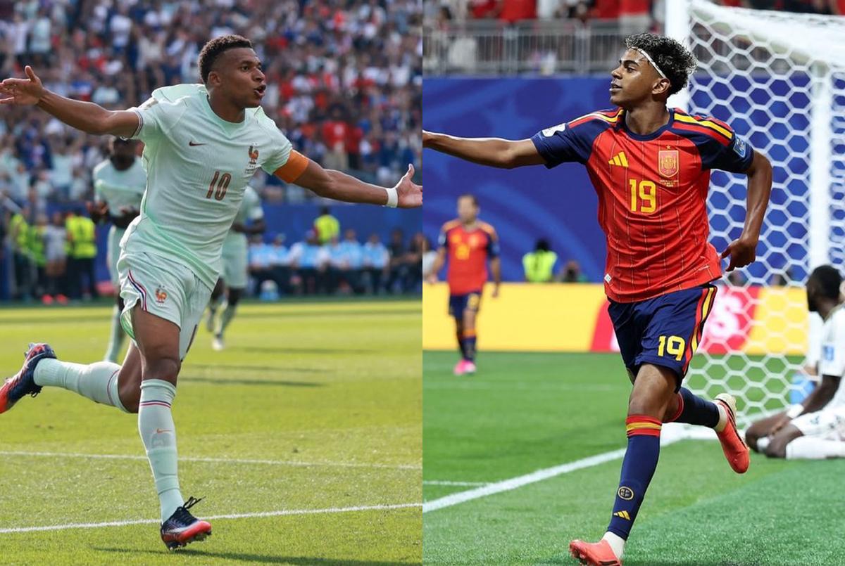 Mbappé y Yamal, las grandes figuras de Francia y España.