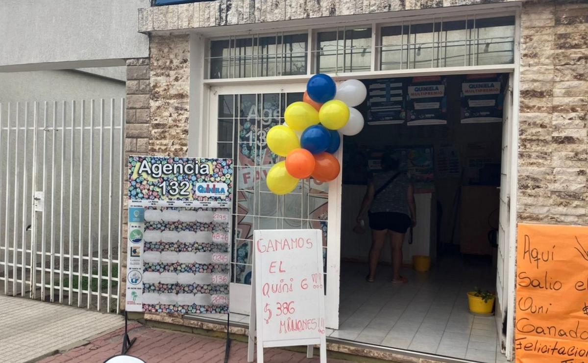 La agencia donde se vendió el billete ganador en Villa Nueva.