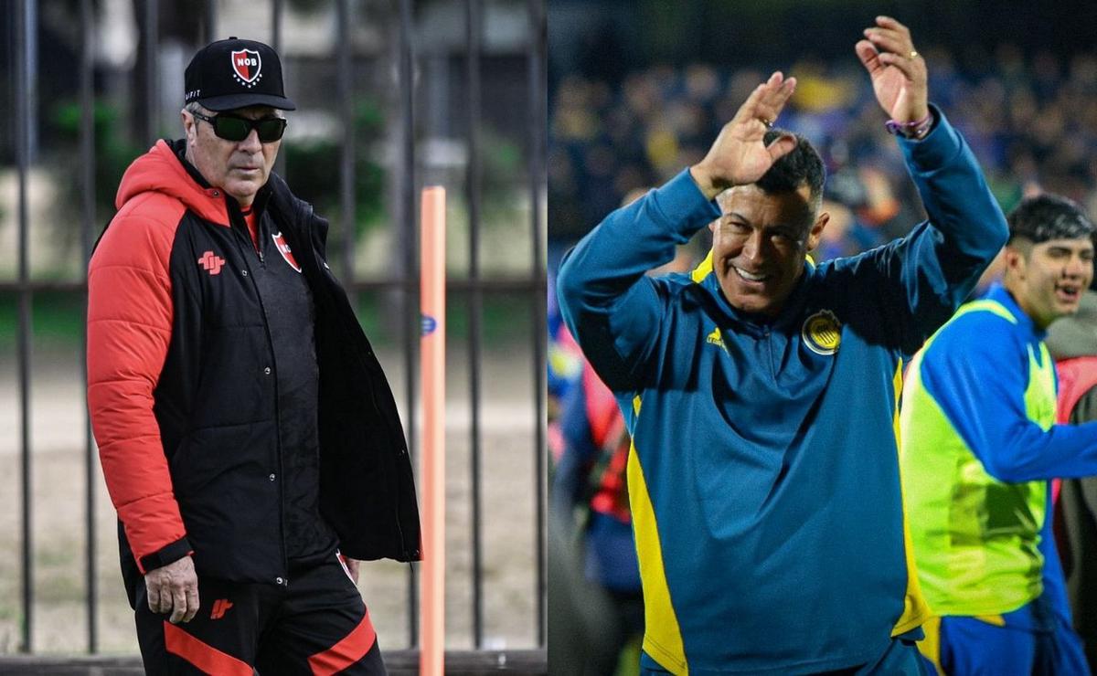 Frank Kudelka y Jorge Almirón, dt de los clubes rosarinos.