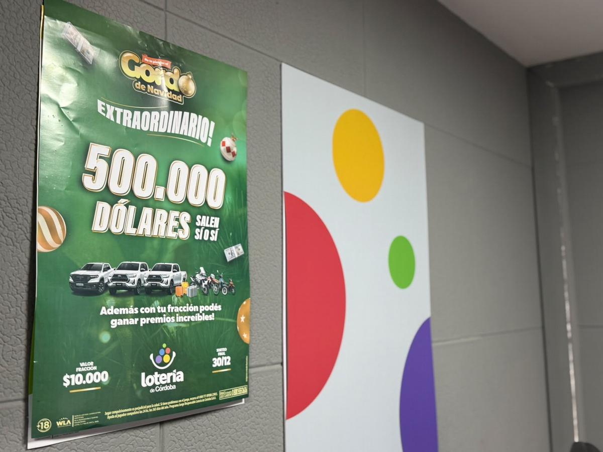 Gordo de Navidad  de Lotería de Córdoba distribuirá U$S 500.000 y sorteará 11 vehículos