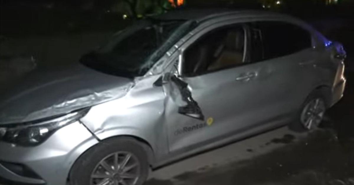 Accidente en Av. Cantilo: vehículo vuelca cerca del Aeroparque Jorge Newbery