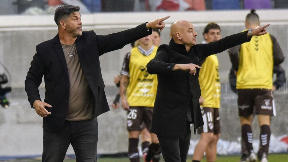 Sergio Gómez (izquierda) y Favio Orsi (derecha) durante su paso por Platense.