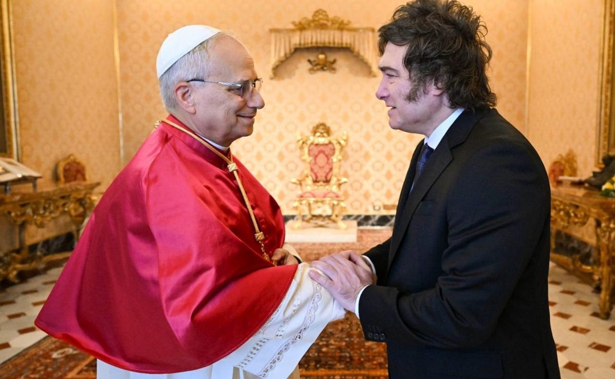 El papa Léon XIV junto al presidente argentino Javier Milei. (Foto: Gobierno/archivo)