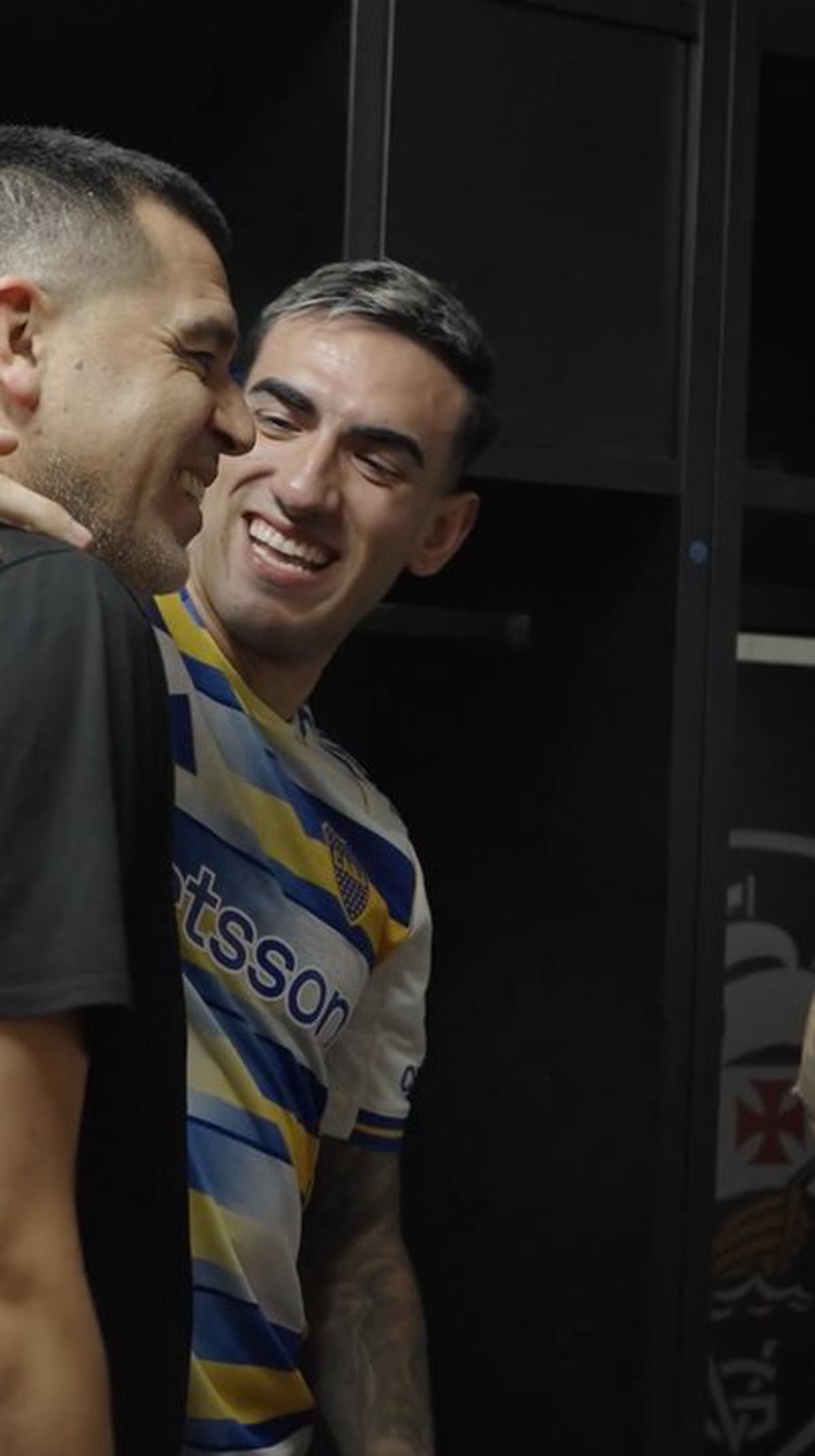 Los festejos del plantel de Boca tras el pase a la final de la Copa Sudamericana.
