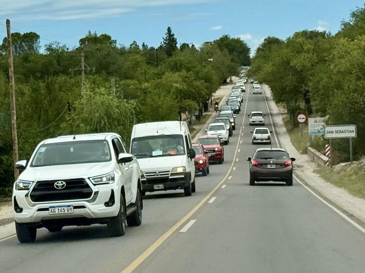 Intenso movimiento en San Sebastián, en Traslasierra. (Foto: redes)